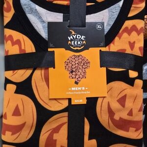 Men's Halloween Sleep Set - Black and Orange